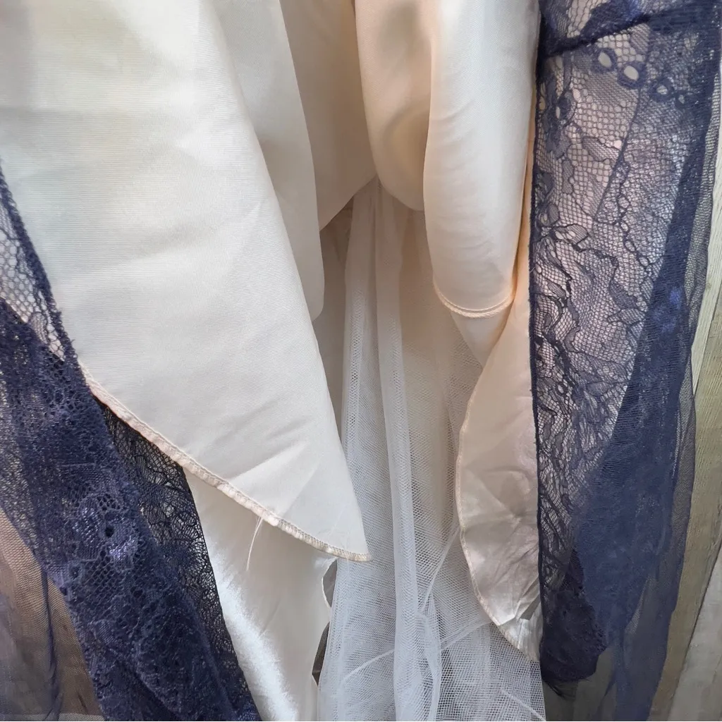 TLL Say Yes To the Prom Dress Size 0 Navy Blue Tulle Beaded Formal Evening Dress - Image 6