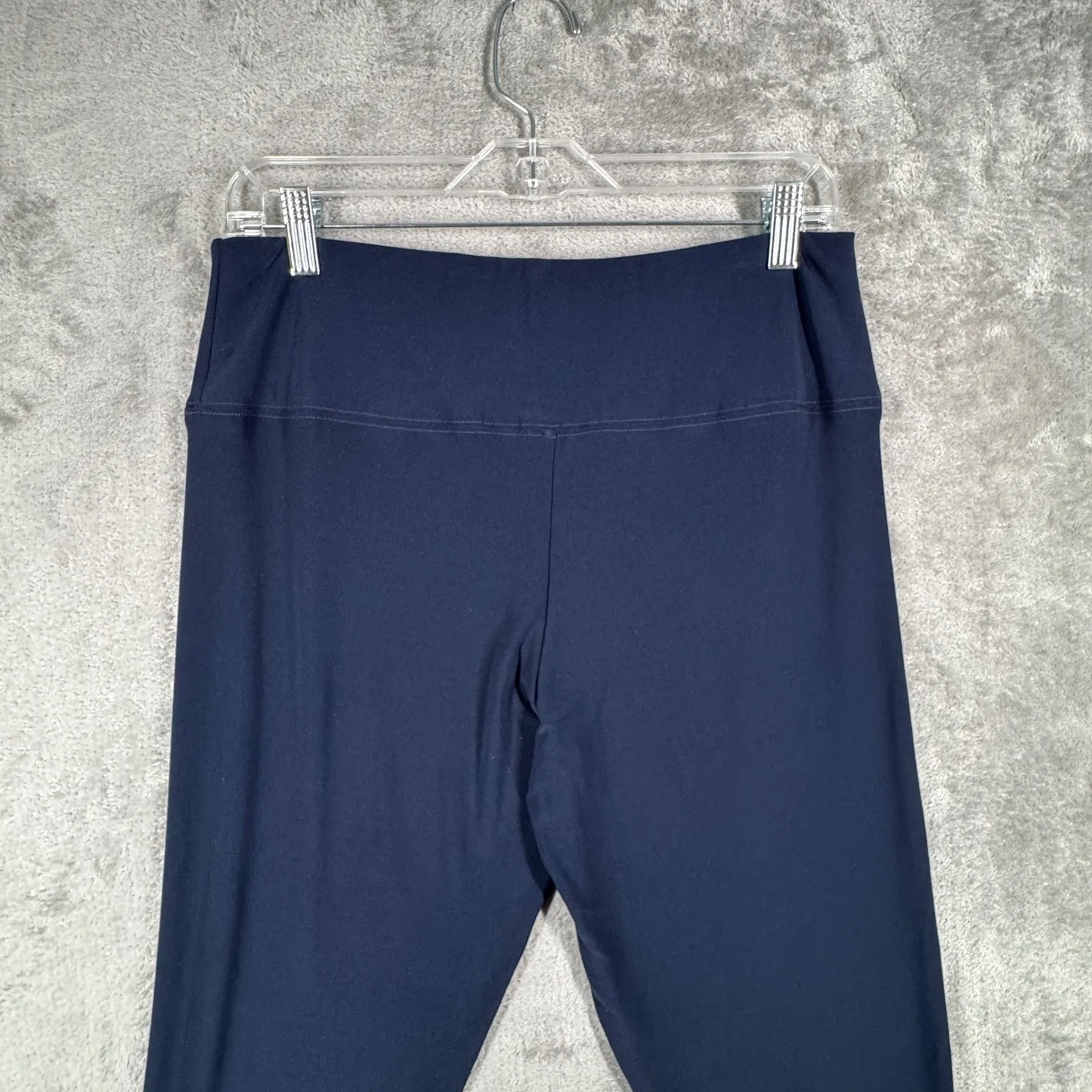 Sympli Crop Pant Minimalist Lagenlook Slinky Stretch Travel Quiet Luxury Comfort Blue Size 14 - Image 5