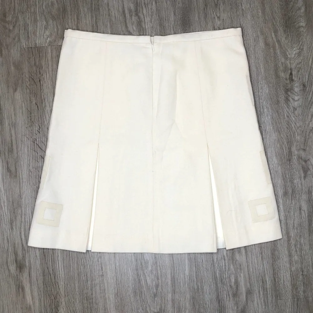Laundry by Shelli Segal Women's Cream/White A-Line Knee Length Skirt sz 6 - Image 2