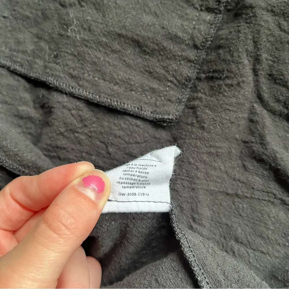 OAK + FORT Black Cotton Button Lightweight Blazer Size M - Image 7