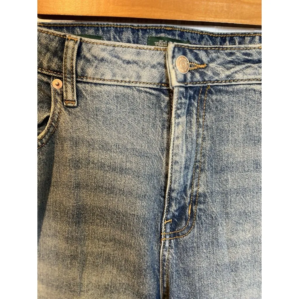 Wild Fable Women’s High Rise Baggy Jeans Size 14 Wide Leg Medium Wash NWT - Image 3