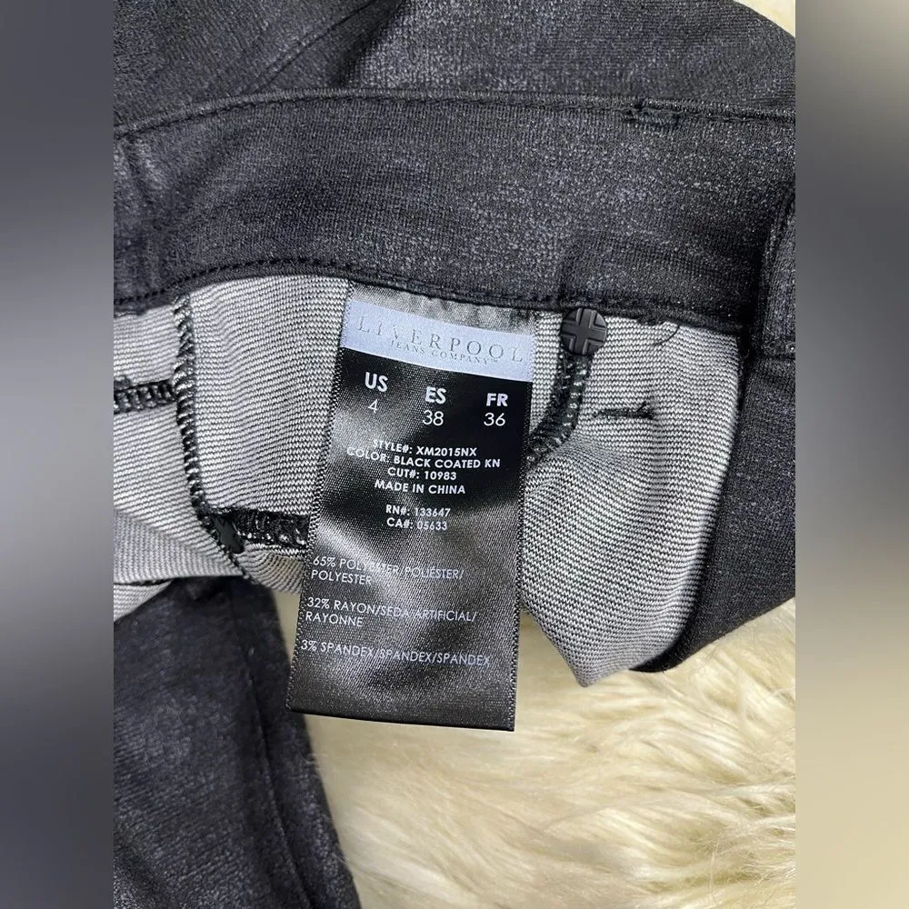 Liverpool black coated knit skinny pants Sz 4/27 - Image 3