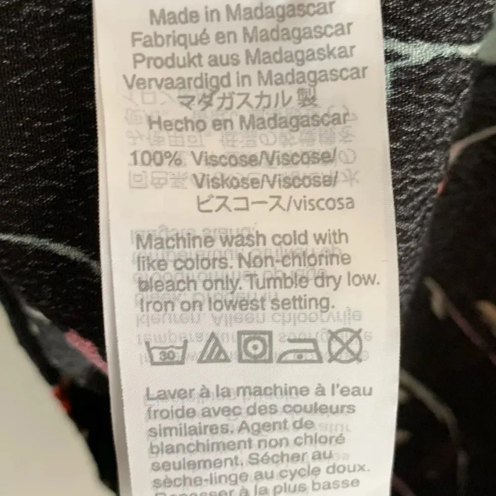 Madewell Drifting Flowers Rhyme Top Black Floral Sz Medium - Image 6