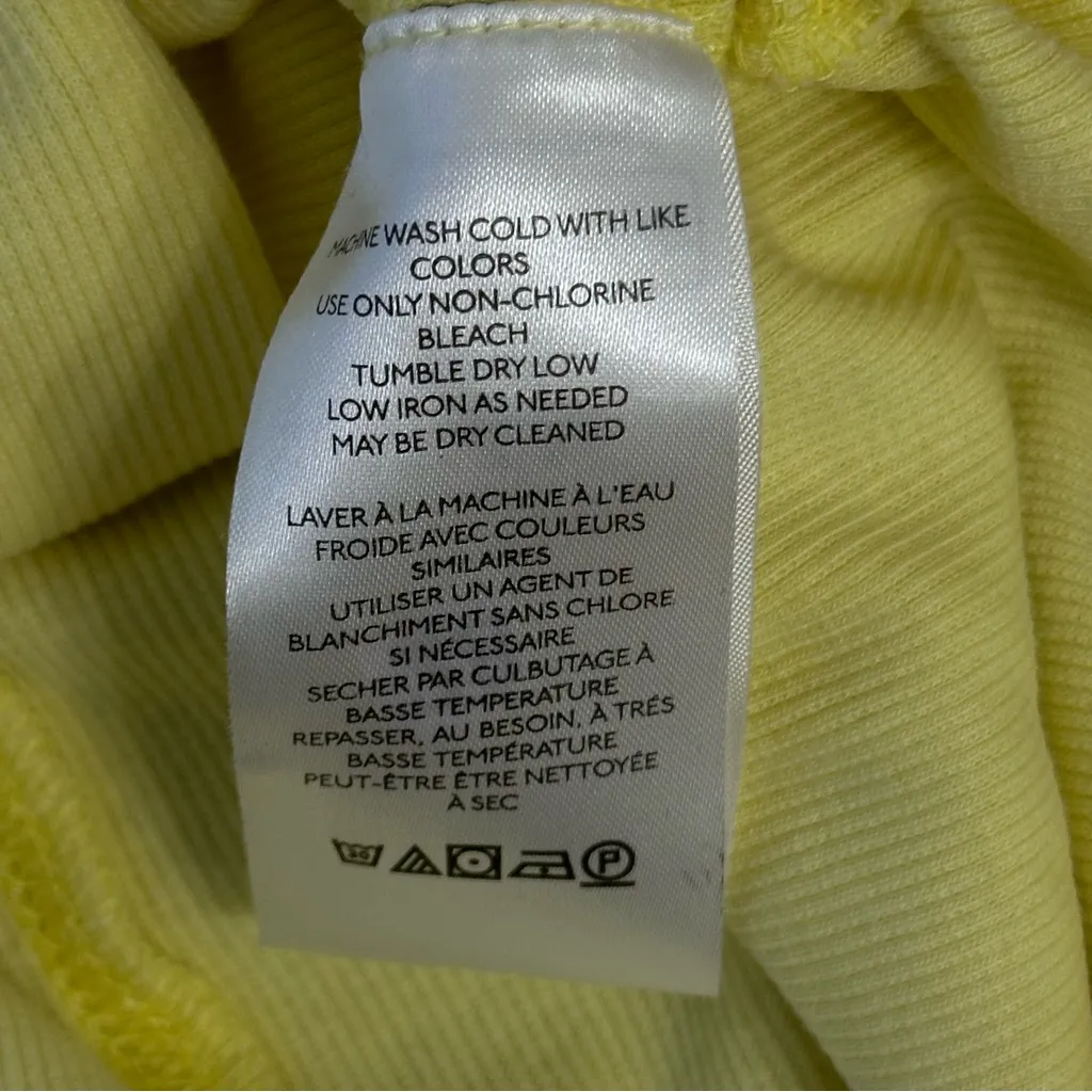 Anthropologie Pilcro Ruched halter tank top Size small Yellow Ribbed‎ NWT - Image 7