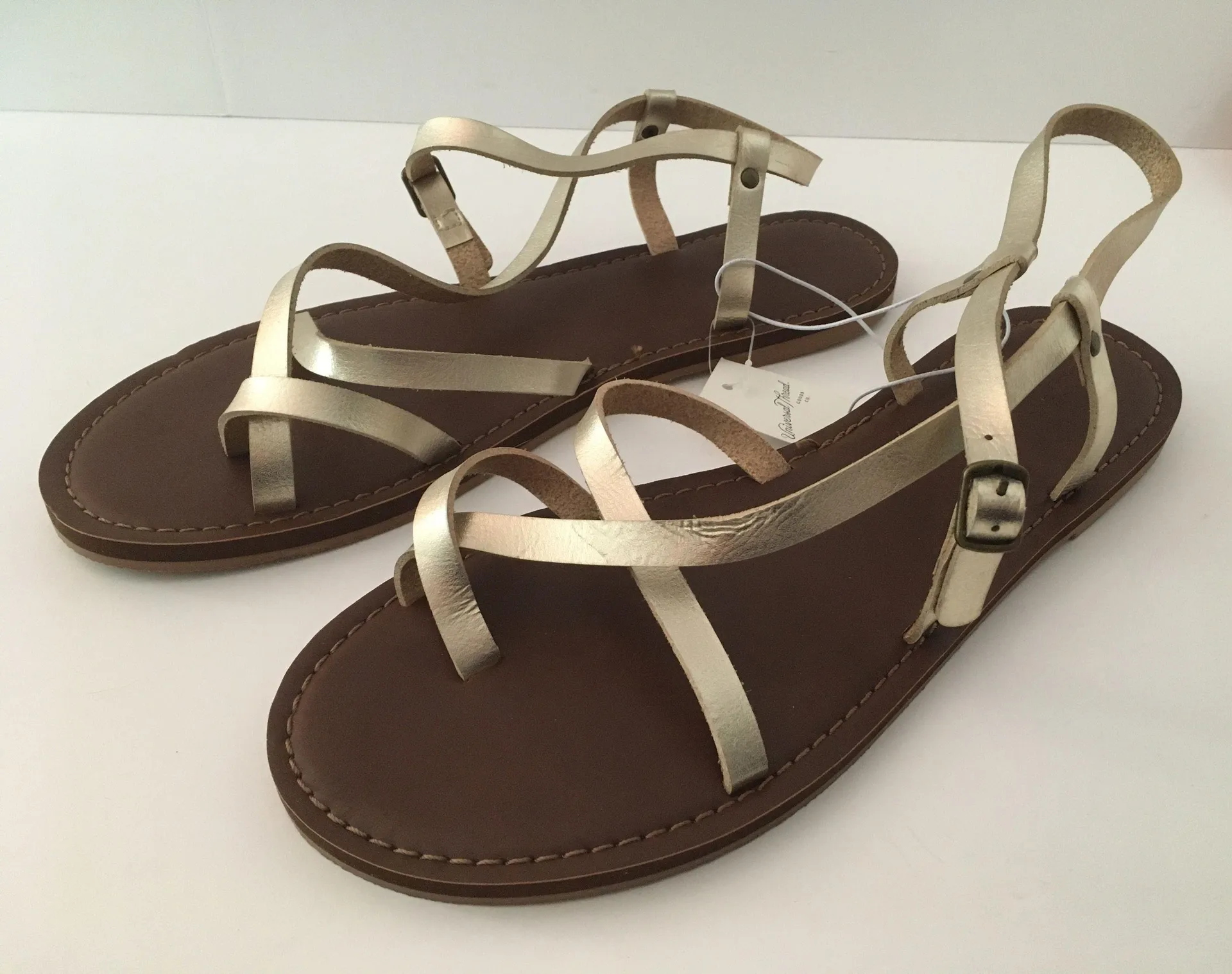 Gold Sandals, Size 9 1/2 - Image 4