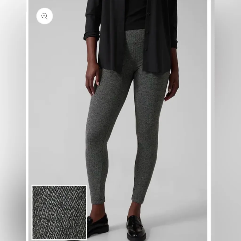Athleta Delancey Herringbone Tight dressy Leggings slim pants workout business - Image 3