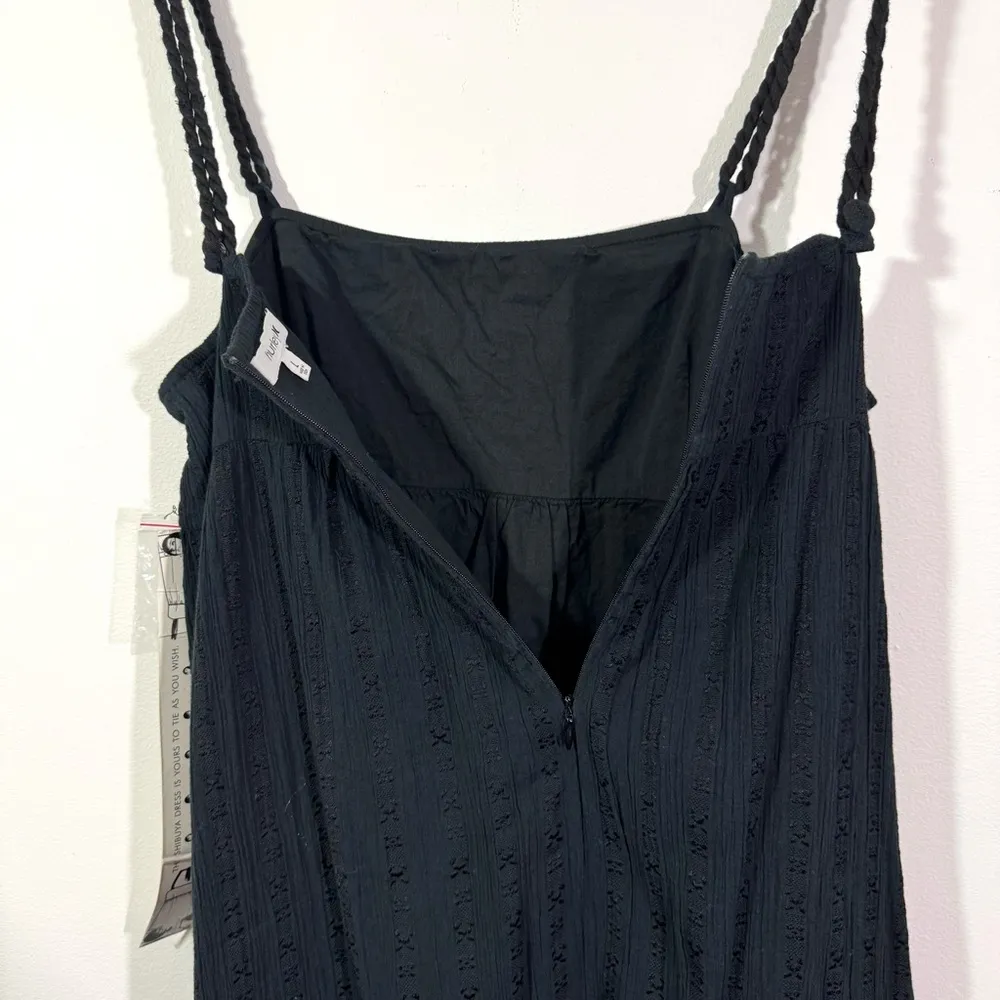NWT Hurley Shibuya Black Pom Pom Beach Boho Dress - Image 14