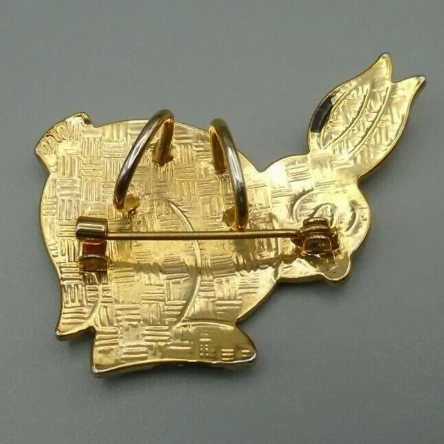 Vintage Gold Tone Bunny Pin/Pendant - Image 2