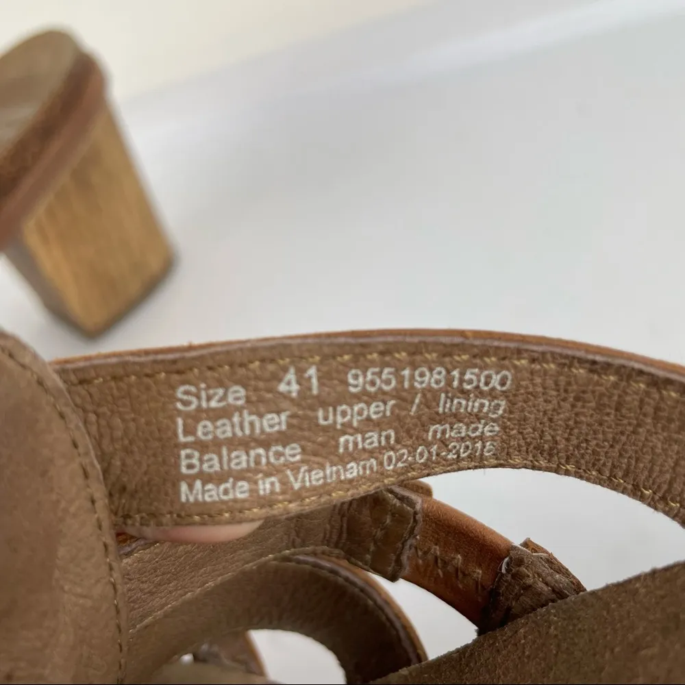 Dansko Dina Brown Woven Leather Strappy Block Heel Sandal Sz 41 - Image 6