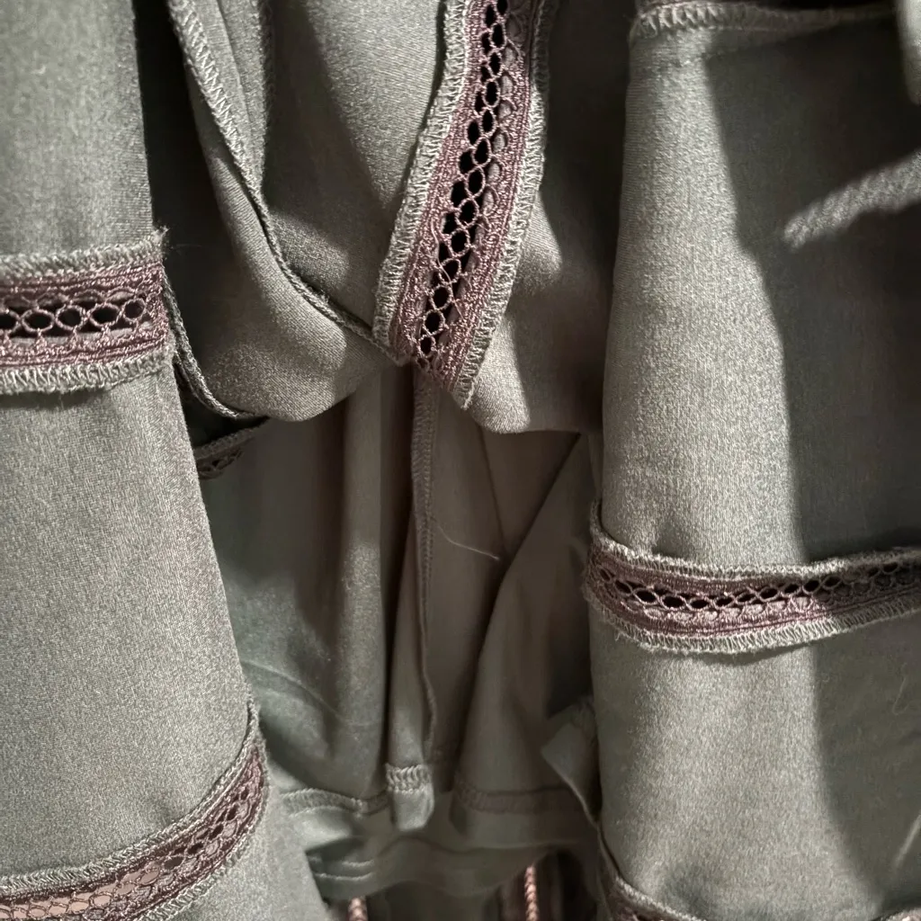 Adelyn Rae Forest Green Eyelet Detail Tank Mini Dress- Size Small - Image 6