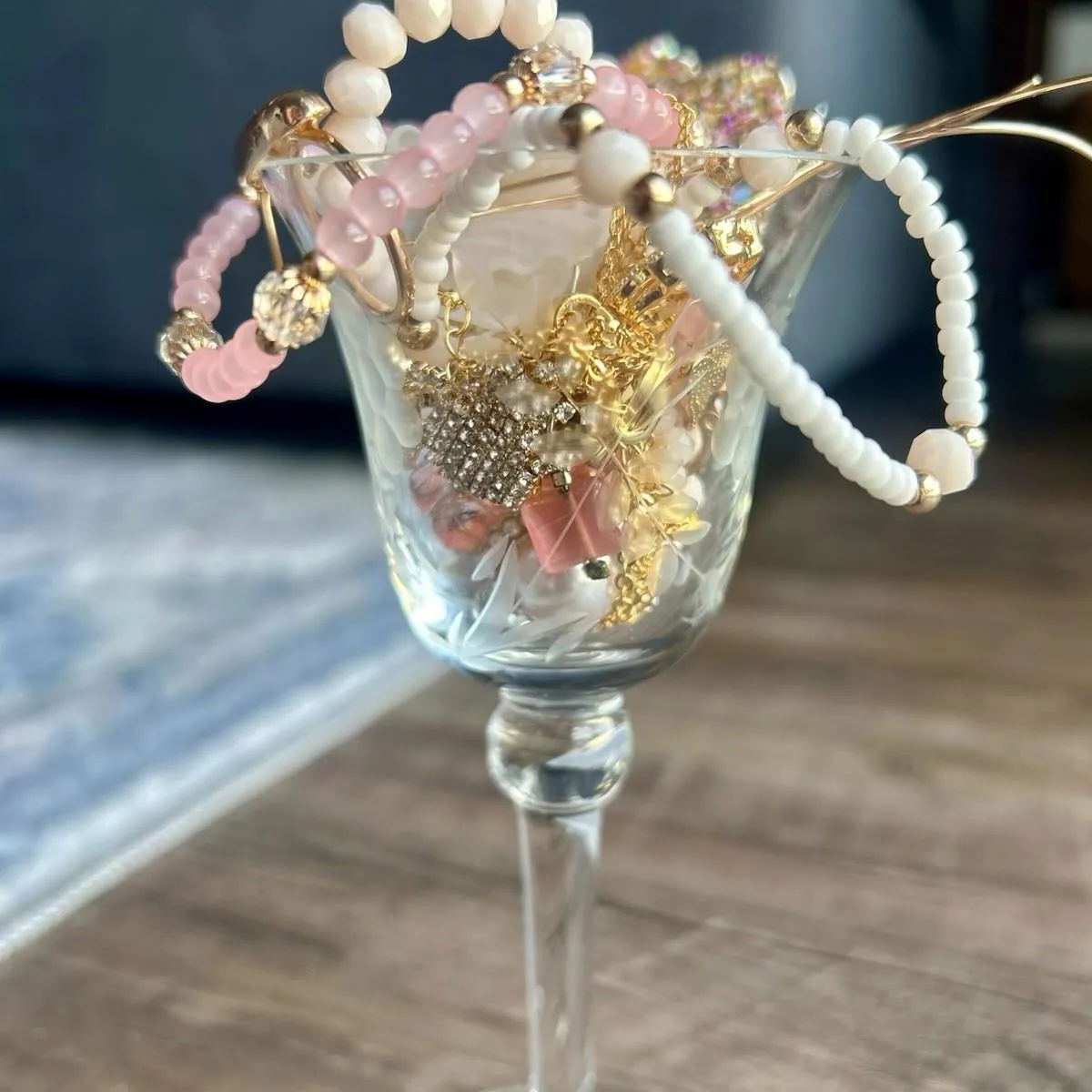 Mystery Jewelry Jar: Pinks, Whites, and Golds, All Wearable No Junk - Image 4