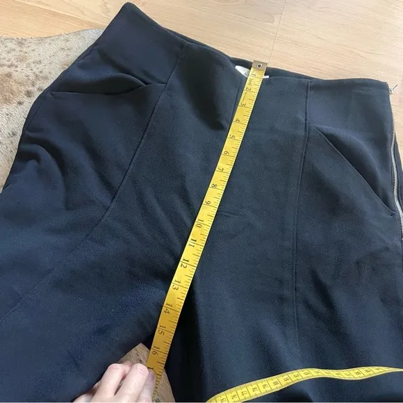 A.L.C Marlo Wide Leg High Waisted Black Dress Pants Crepe‎ Trousers Size 10 - Image 9