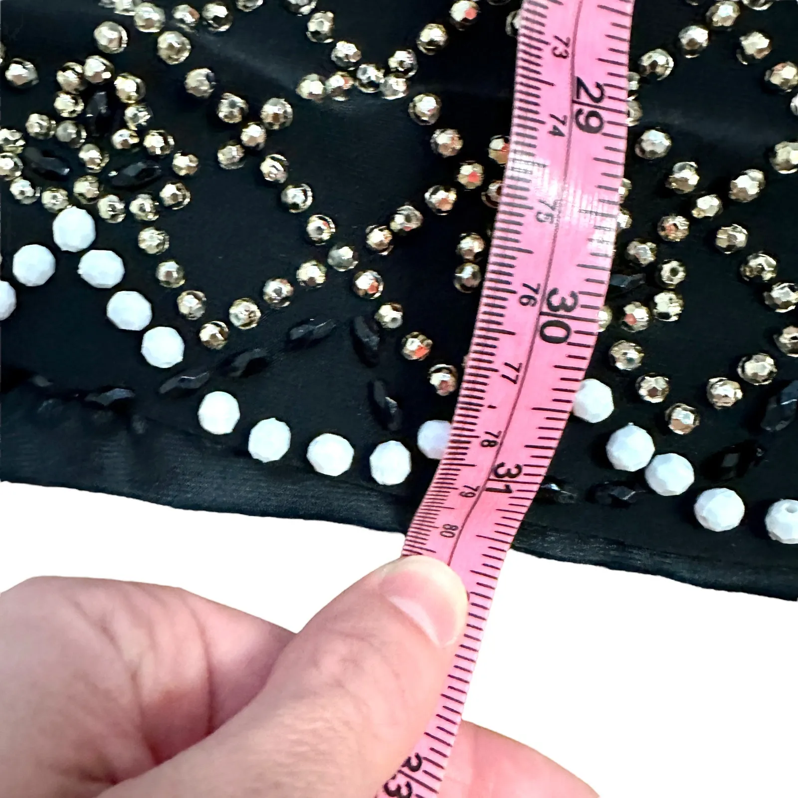 Xscape Black Mini Dress Beaded Skirt - Image 12