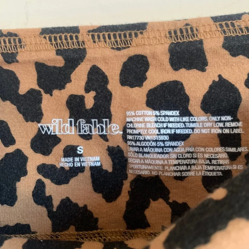 Wild Fable High Waisted Cheetah Print Leggings Women's Size XS - Image 5