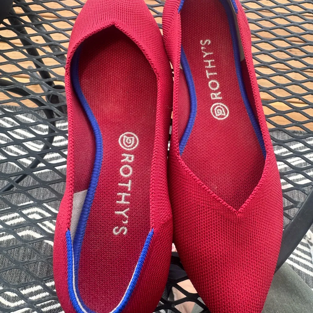 Rothy's Red and Blue Flats for Everyday Style Size 11 - Image 2