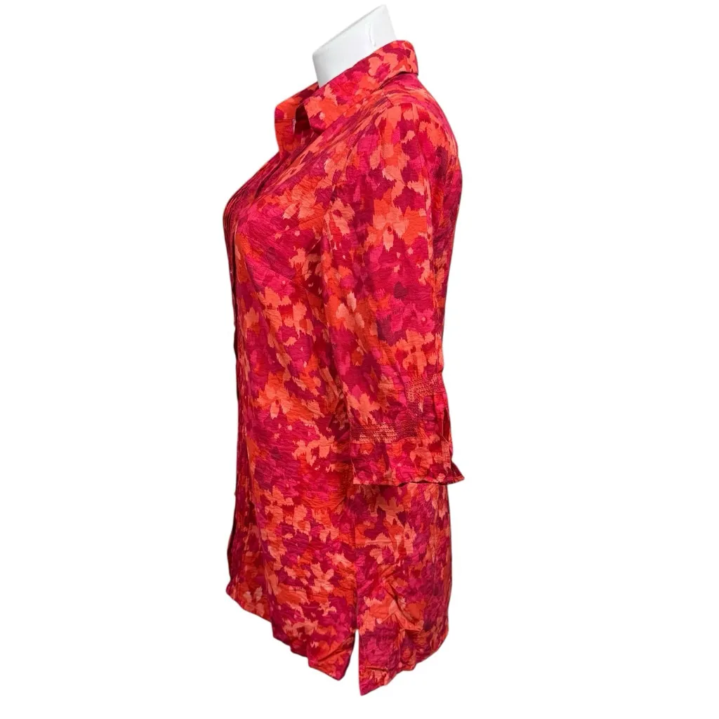 Coldwater Creek Women’s Button Front Tunic Dress Abstract Print Size Large - Image 6