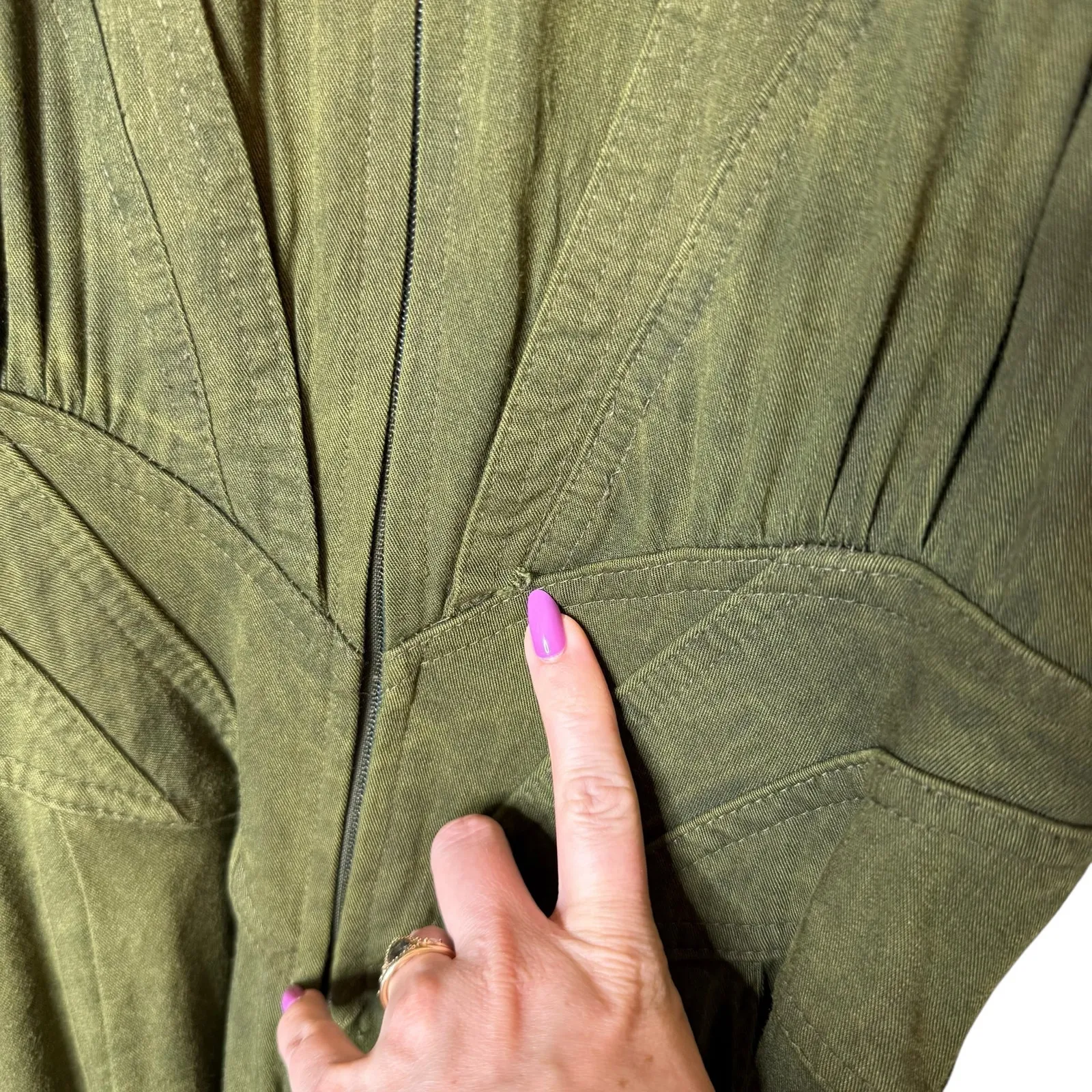 IIF Vintage Embellished Jumpsuit Green Size 12 - Image 10