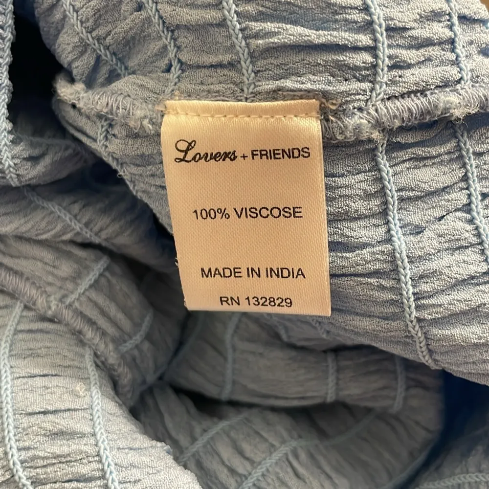 LOVERS + FRIENDS Pastel Smocked Ruffled Ruched Bodycon Mini Skirt S - Image 4