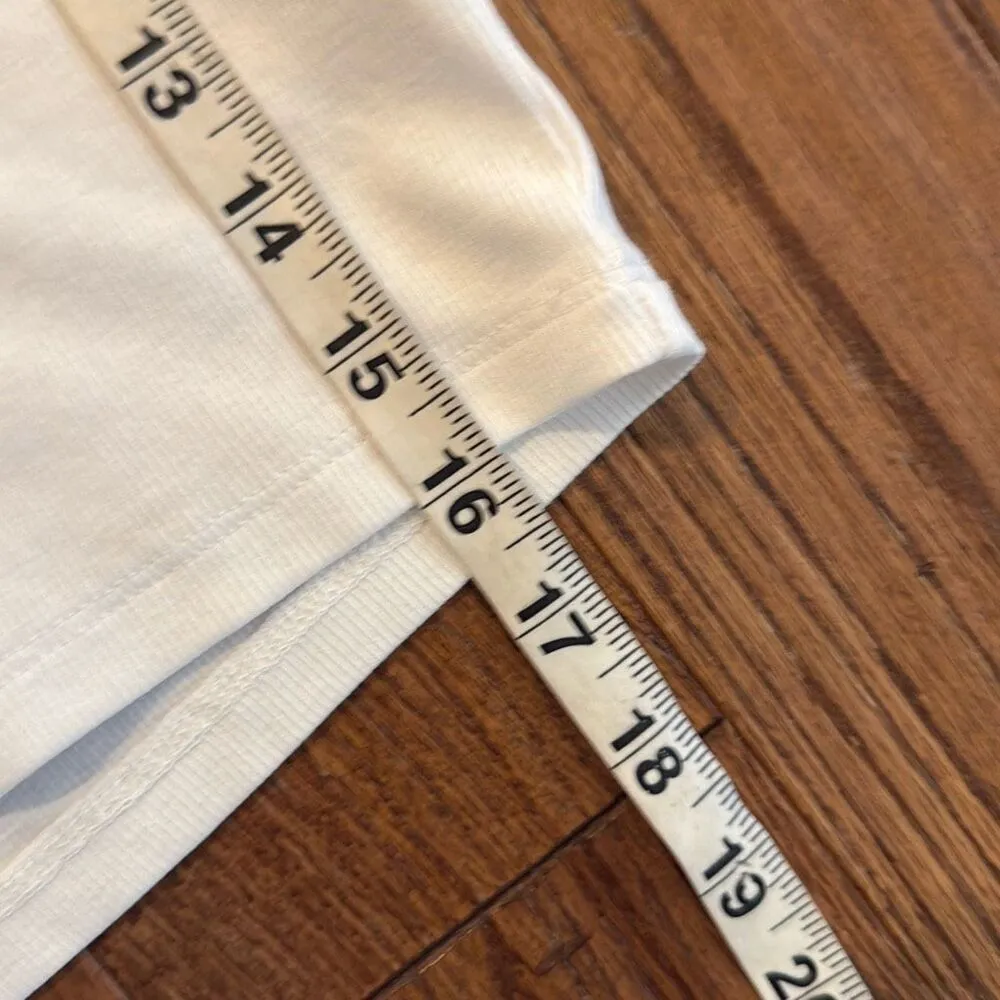 Madewell white ribbed bright side cropped tshirt size M - Image 9