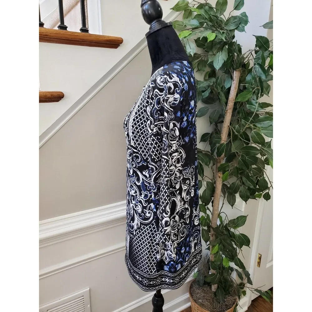 White House Black Market Women Square Neck Long Sleeve Casual Short Dress Size M - Image 6