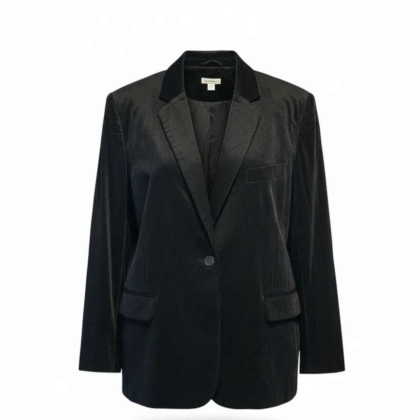 J Jill Black Corduroy Blazer Jacket Plus Size 2X Single Button Lightweight NWT - Image 7