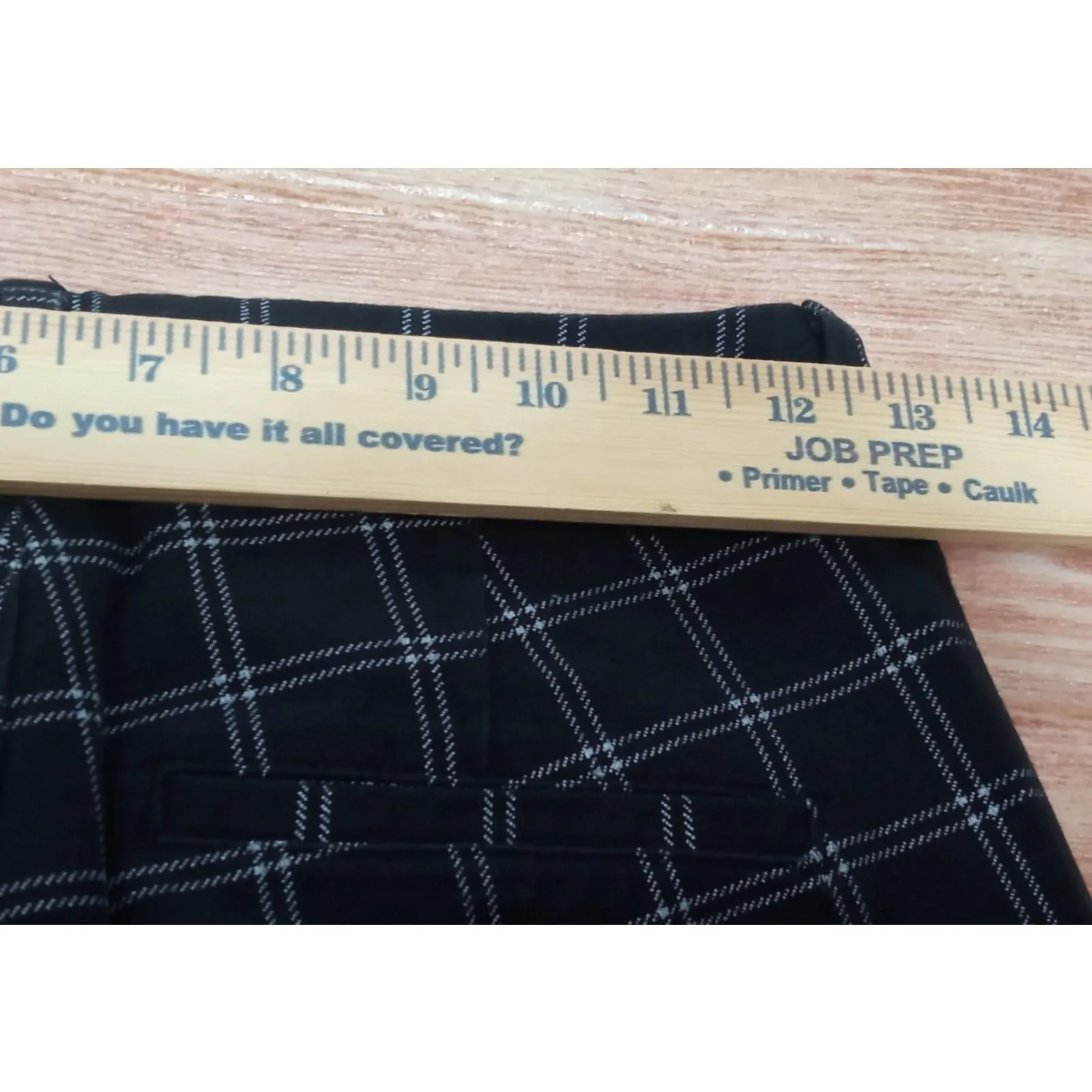 Old Navy Women's Pants Pixie High Rise Secret Slim Pockets Black Plaid Size 0 - Image 10