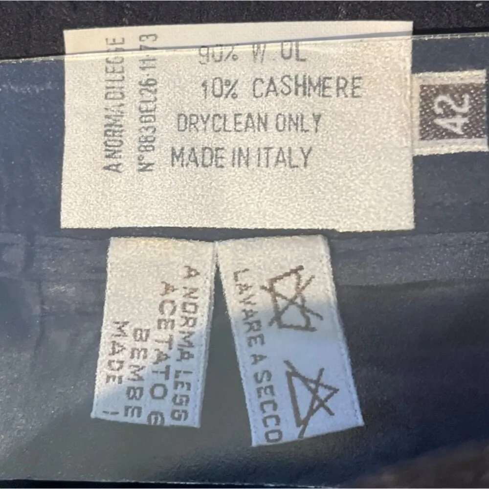 Worldly Things By Ani Chiara Model L Pants In Navy With Check Pattern 57g Blue Size L - Image 7