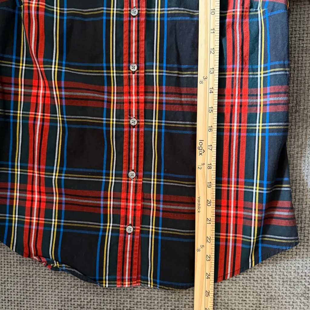 J.Crew Slim Stretch Perfect Shirt Stewart Tartan Plaid Size 4 Christmas Holiday - Image 8