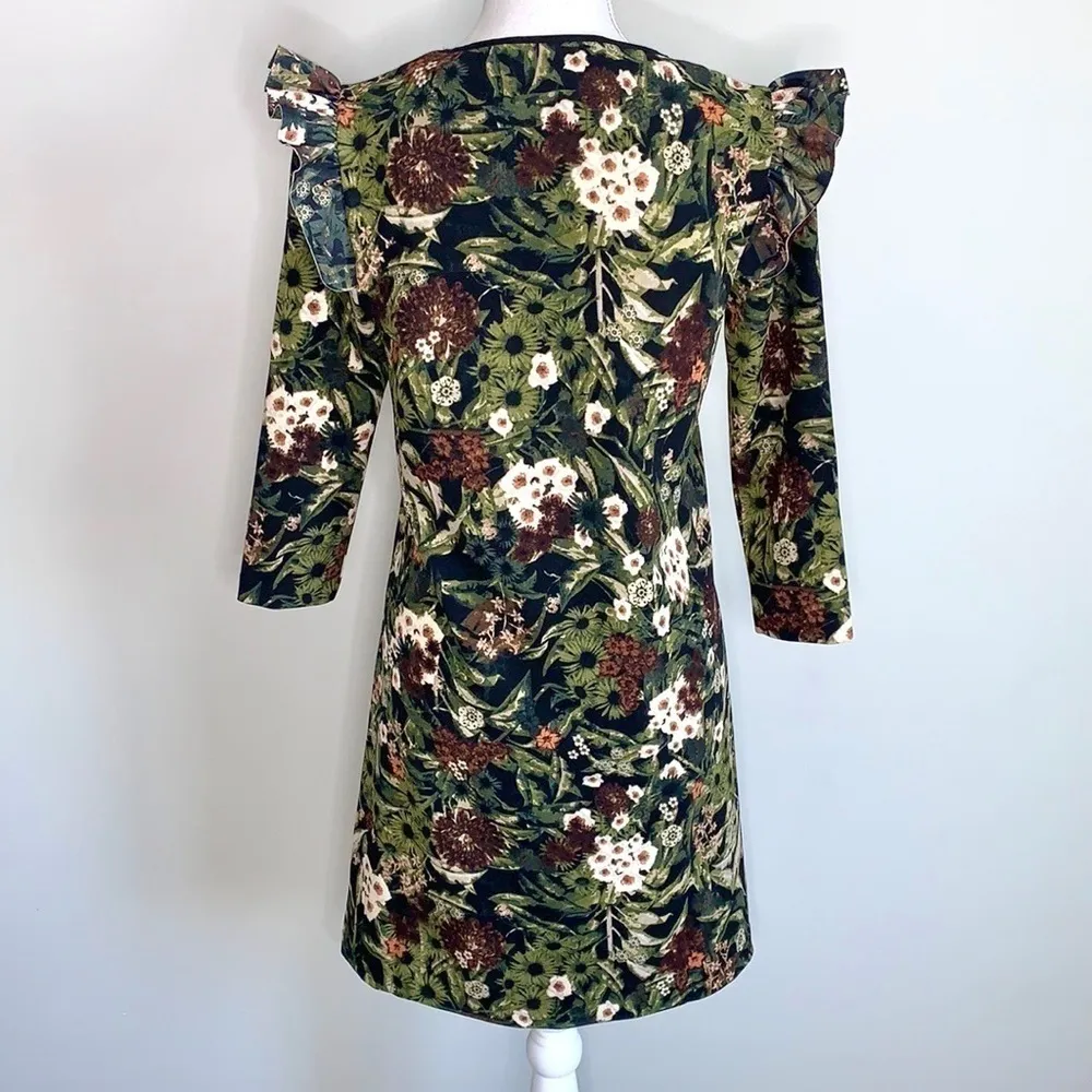 Philosophy  Green Floral Ruffle Sleeve Dress - Image 7