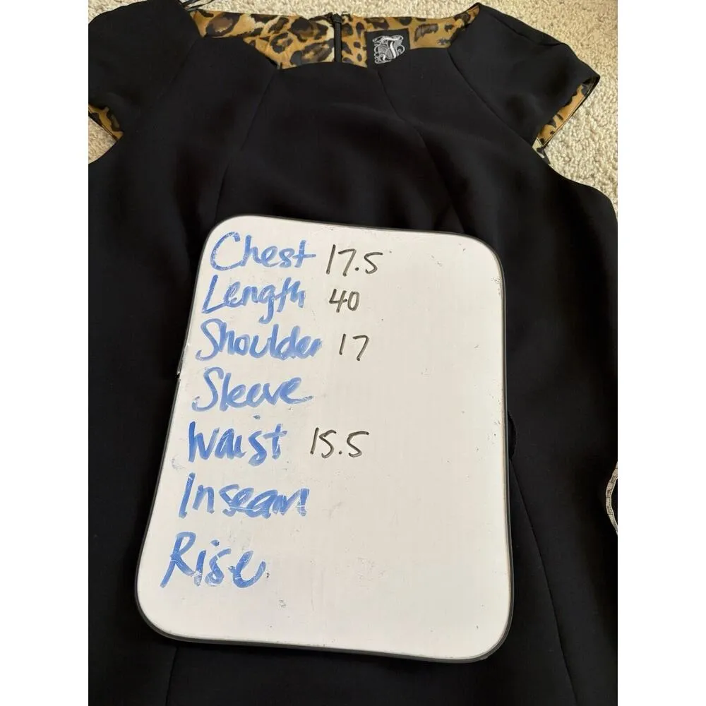 JAX Black Sheath Dress Womens Size 8 Black Scalloped Neck Cap Sleeve Lined - Image 11