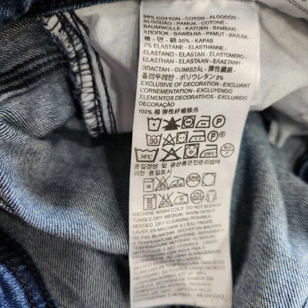 Levi Strauss Curvy #529 Skinny Leg Jeans Dark Blue Denim Mid Rise Size 12 - Image 10