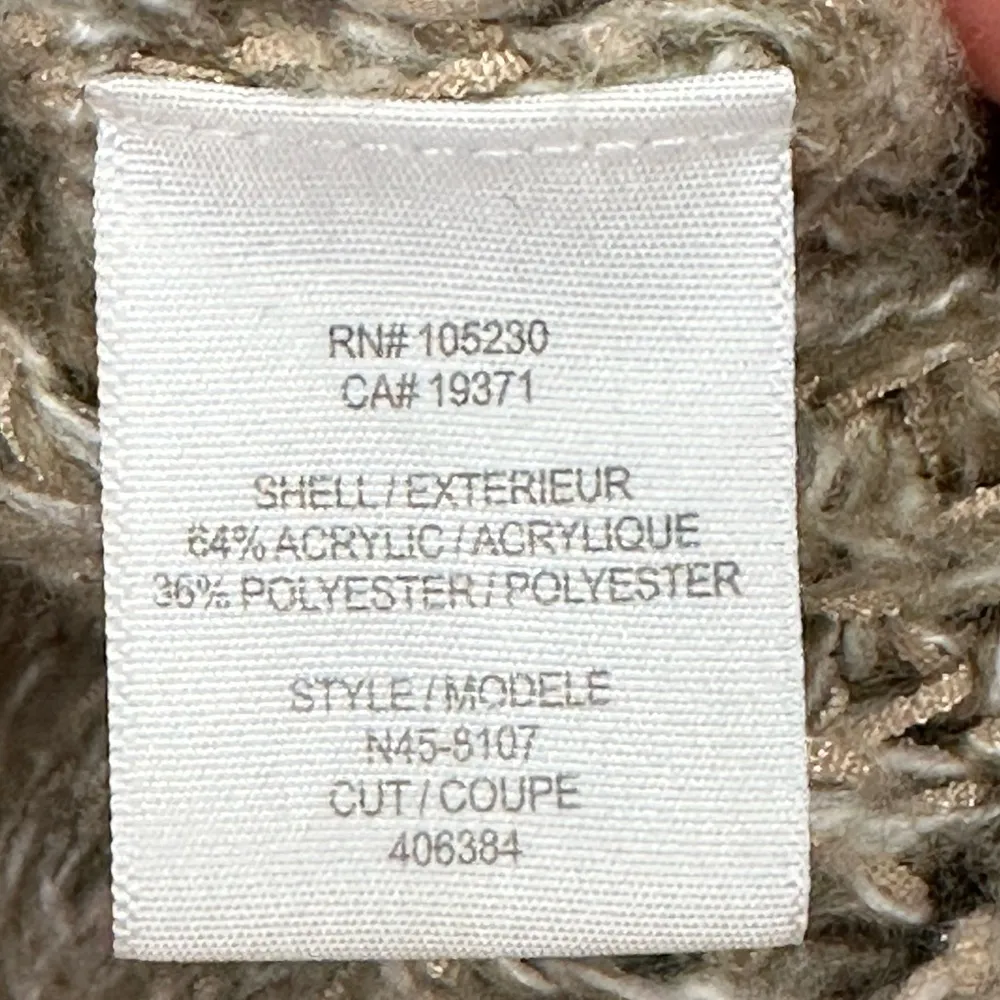 Joie Tan Alessa Sweater Loose Knit Crew Neck Brown Small Quiet Luxury Boho Chic - Image 10