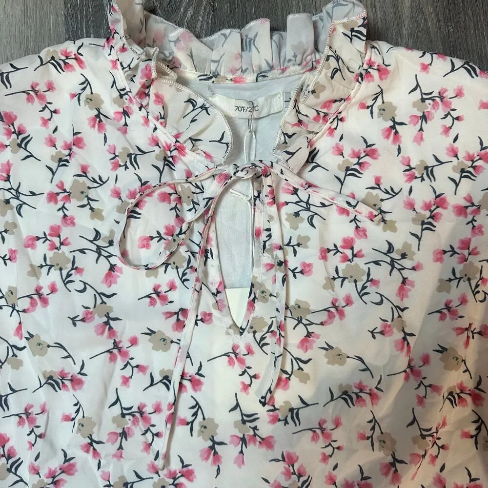 70/21 Pink Floral Print Tied Up Dress NEW - Image 3