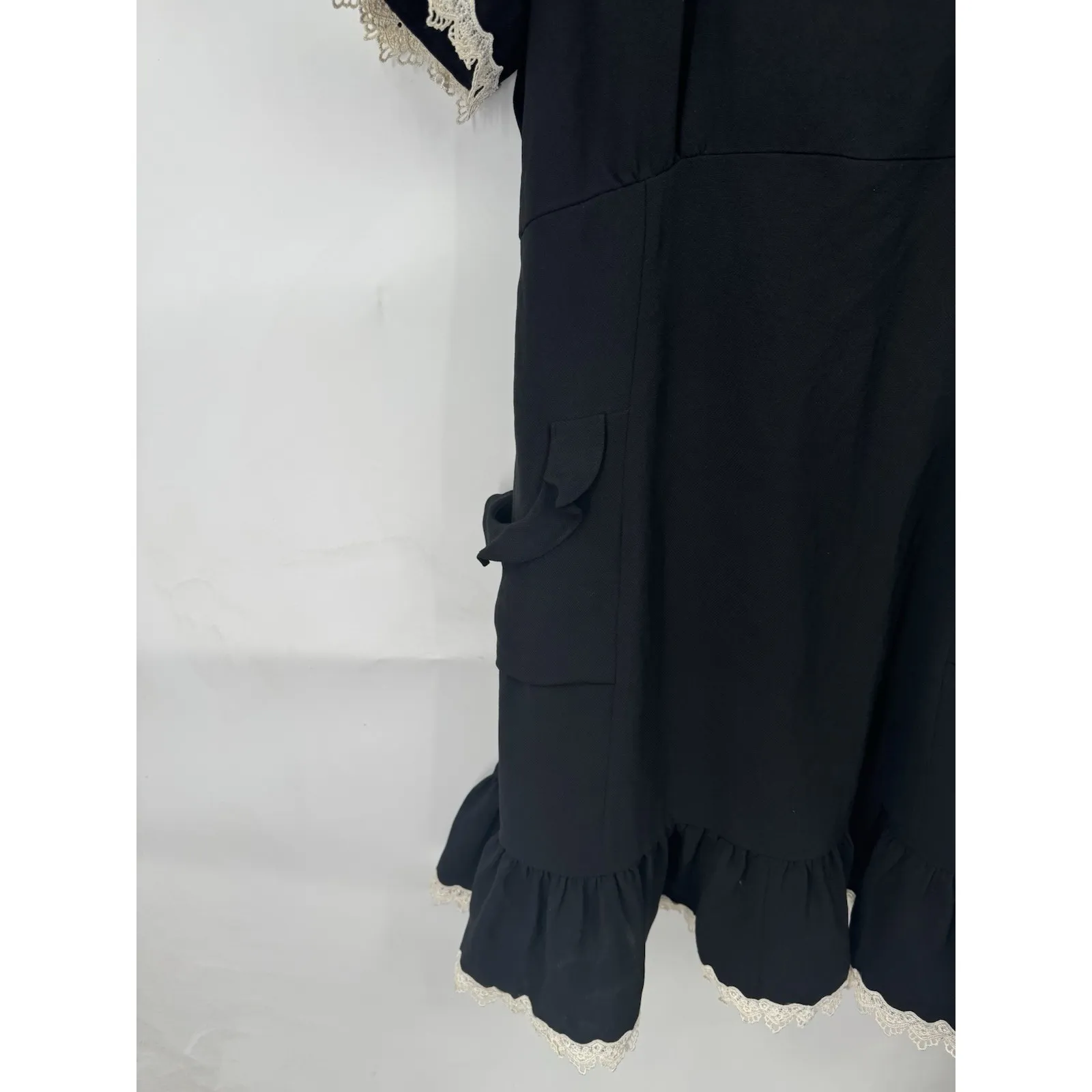 Widow Dollskill Porcelain Gaze Dark Coquette Mini Dress Sz 1X Black Dark Cottage - Image 10