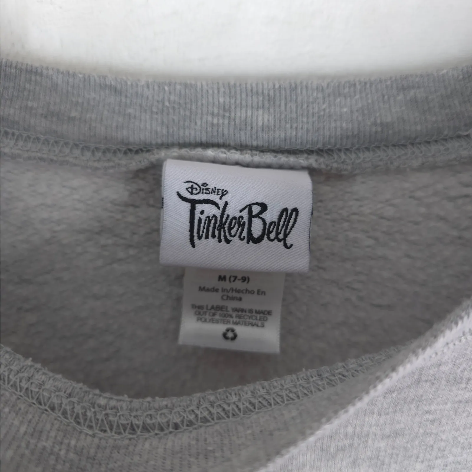 Disney Tinker Bell Sweatshirt Womens M (7-9) Crewneck Pullover Fairy Graphic - Image 4