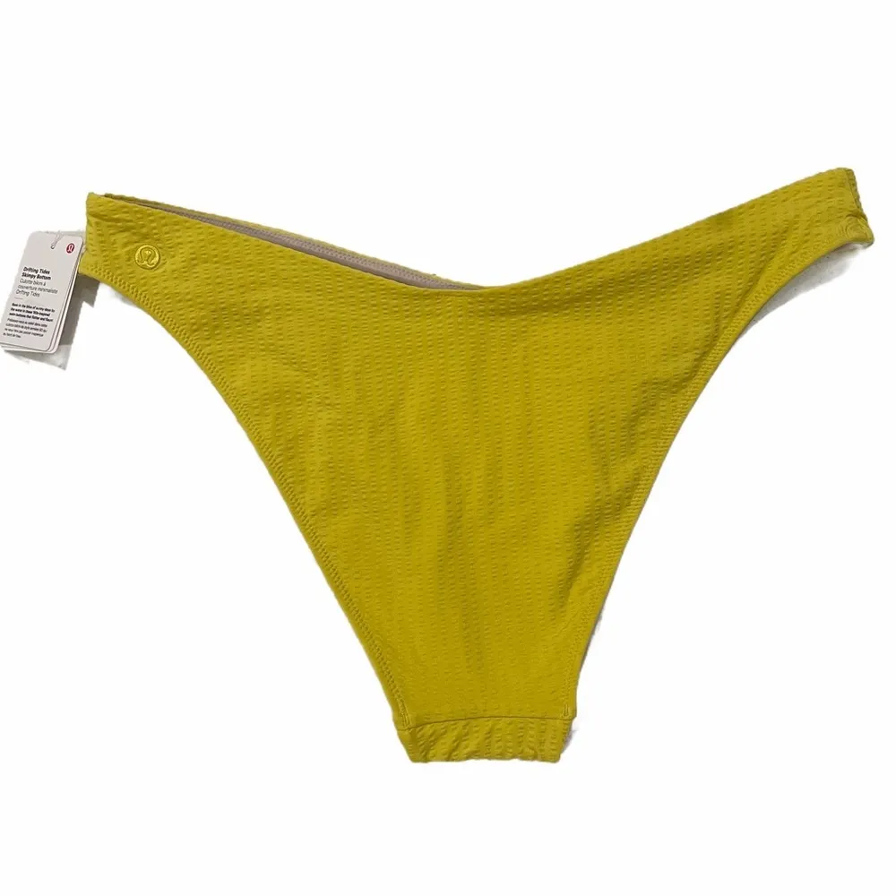 Lululemon Drifting Tides Skimpy Bottom Yellow Size XL - Image 4