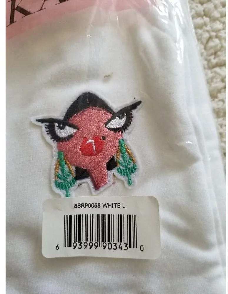 Badgley Mischka French Terry Jogger Pants with Pockets White Women's Size L - Image 3