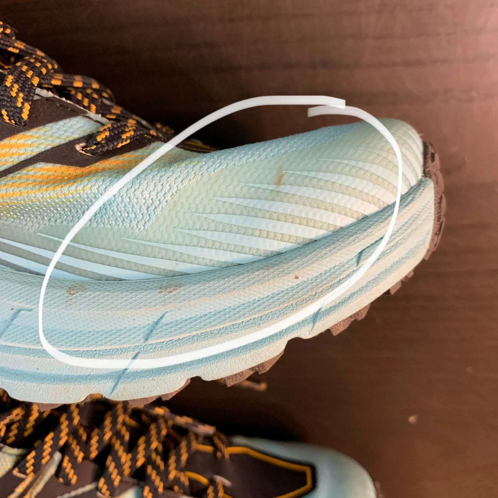 Hoka Speedgoat Mid 2 GTX Trail Running Shoes Womens 6.5 Aqua Waterproof Sneakers Blue - Image 8