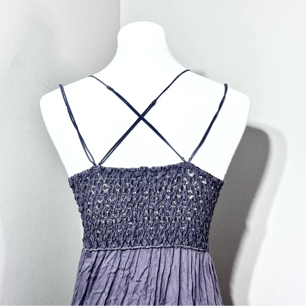 Free People Adella Slip Dress Charcoal Gray New With Tag Size M - Image 10