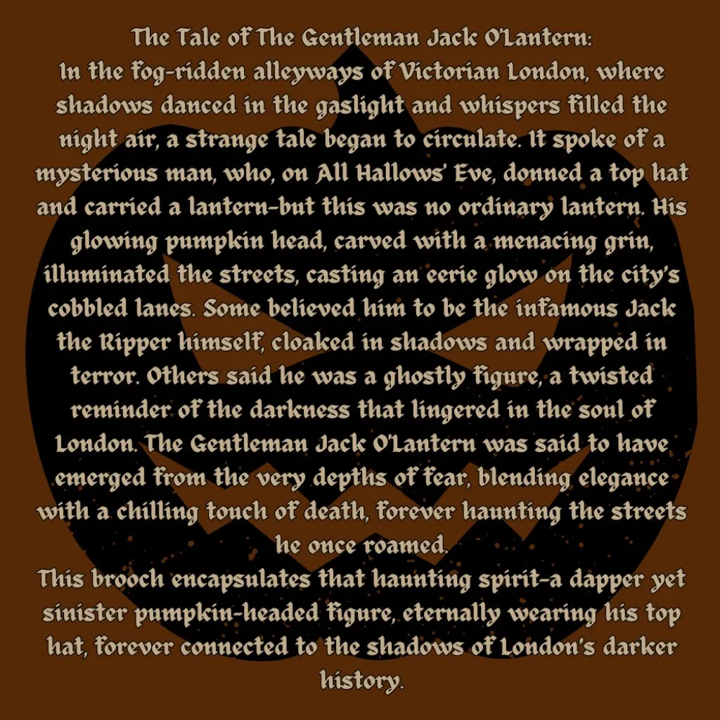 Unisex Boutonniere Pin Brooch Pumpkin Gothic Victorian & Steampunk Aesthetic - Image 4