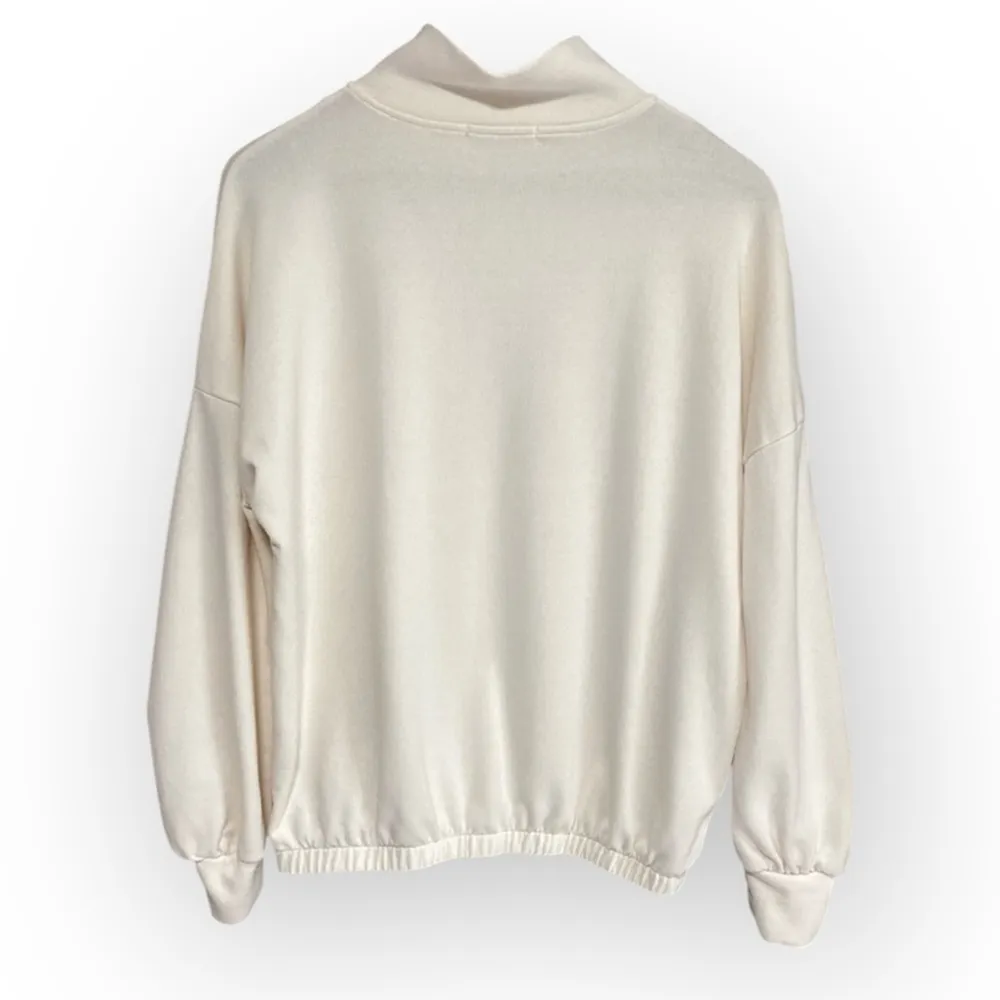 Culture Code Cream 1/4 Zip Pullover Sweater Size Large Cozy Neutral Lightweight Tan - Image 3