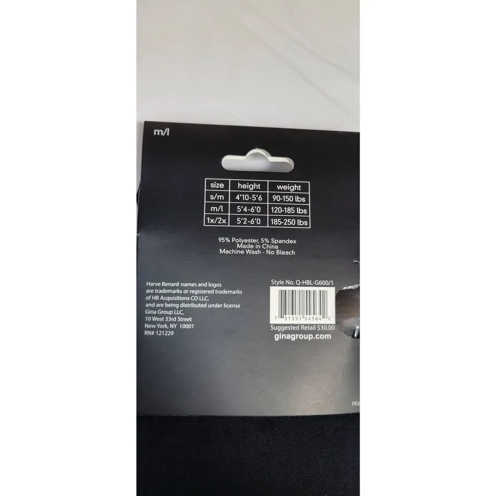 Harve Benard Fleece-lined Seamless Legging Black Sz M-L (120-185 lbs) New msrp $ - Image 5