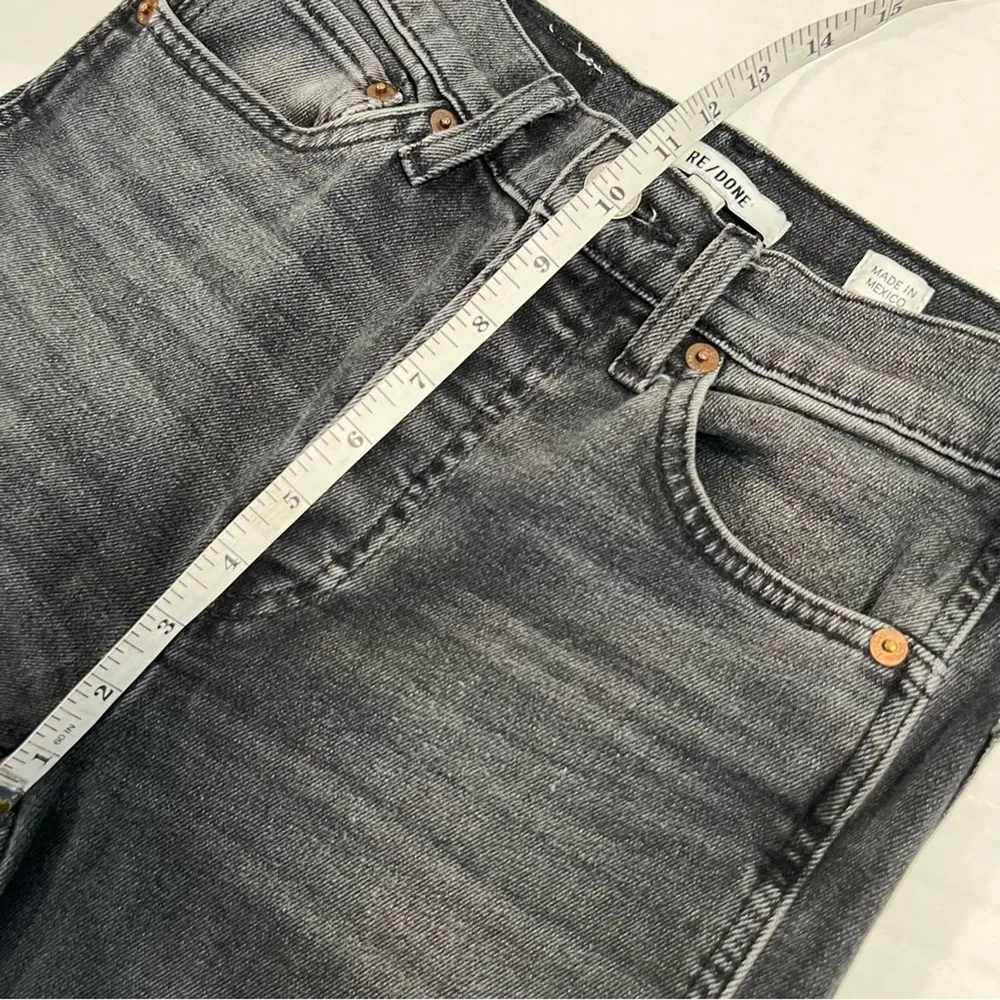 REDONE Sz 25  70s Stove Pipe Cropped straight Leg Jeans Button Fly - Image 8