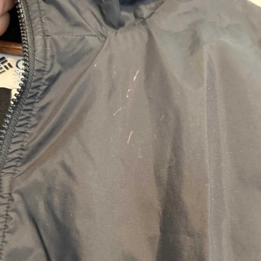 Columbia Black Full Zip Jacket Fleece Lined Cozy Collar Warm Outdoor Layer L Top - Image 7