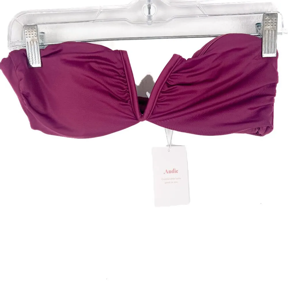 NWT Andie Swim The Scala Top Flat in Plum Purple Size Medium M NEW - Image 2
