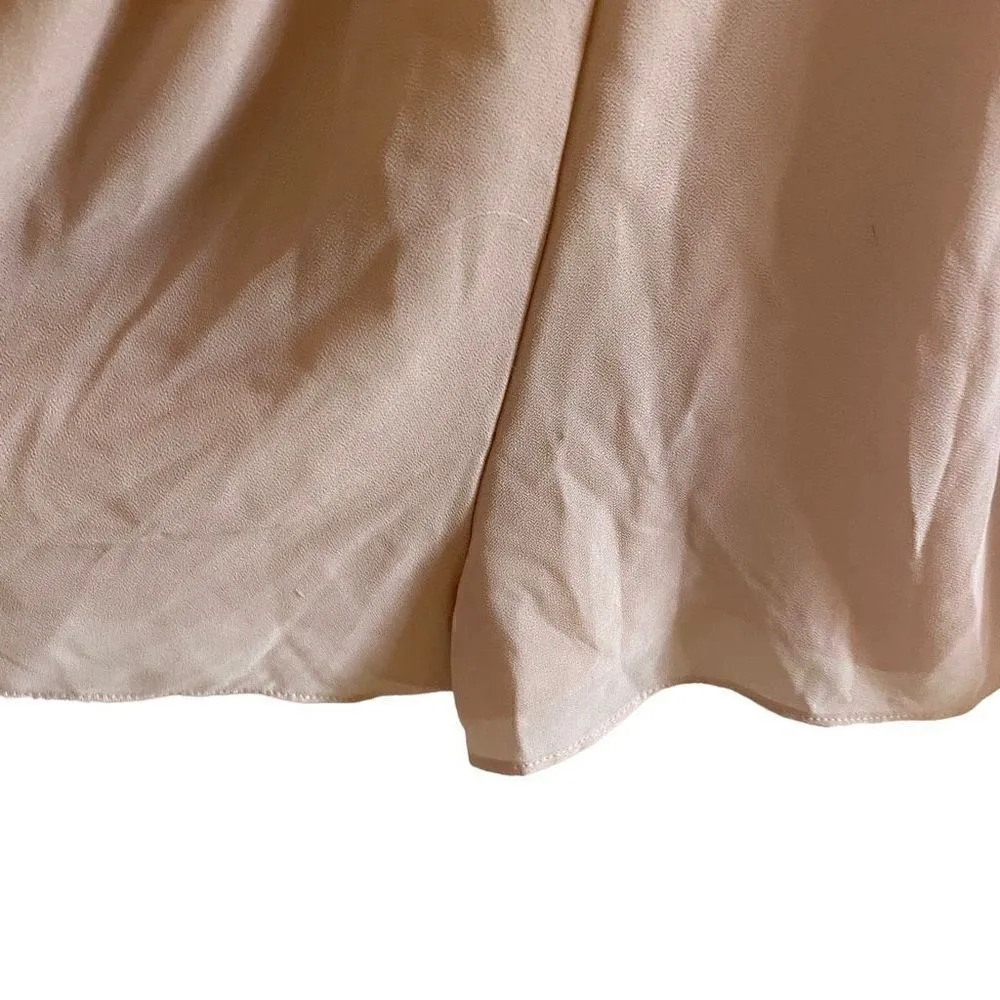 TopShop Blush pink Romper Size 6 black floral lace shoulders peek a boo back zip - Image 3