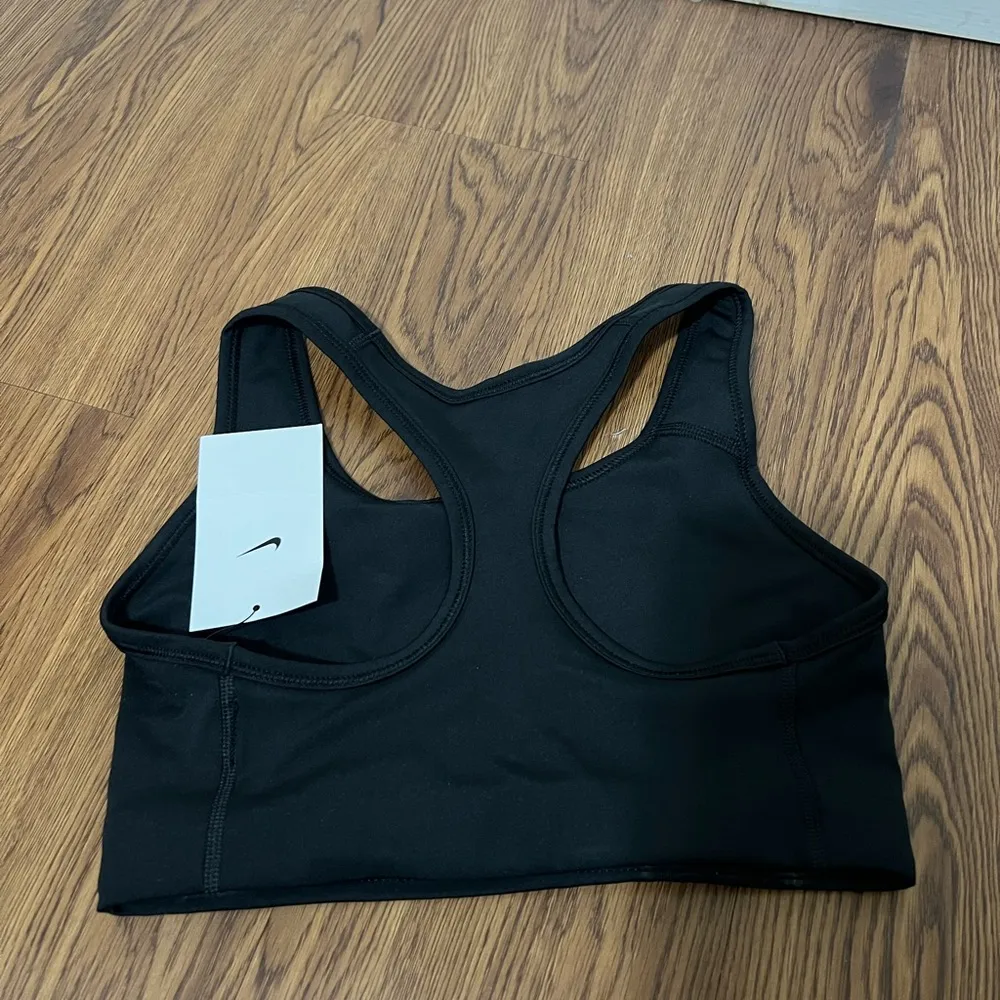 NWT Nike Black Medium Support Non Padded Swoosh 2.0 Sports Bra Size Small - Image 4