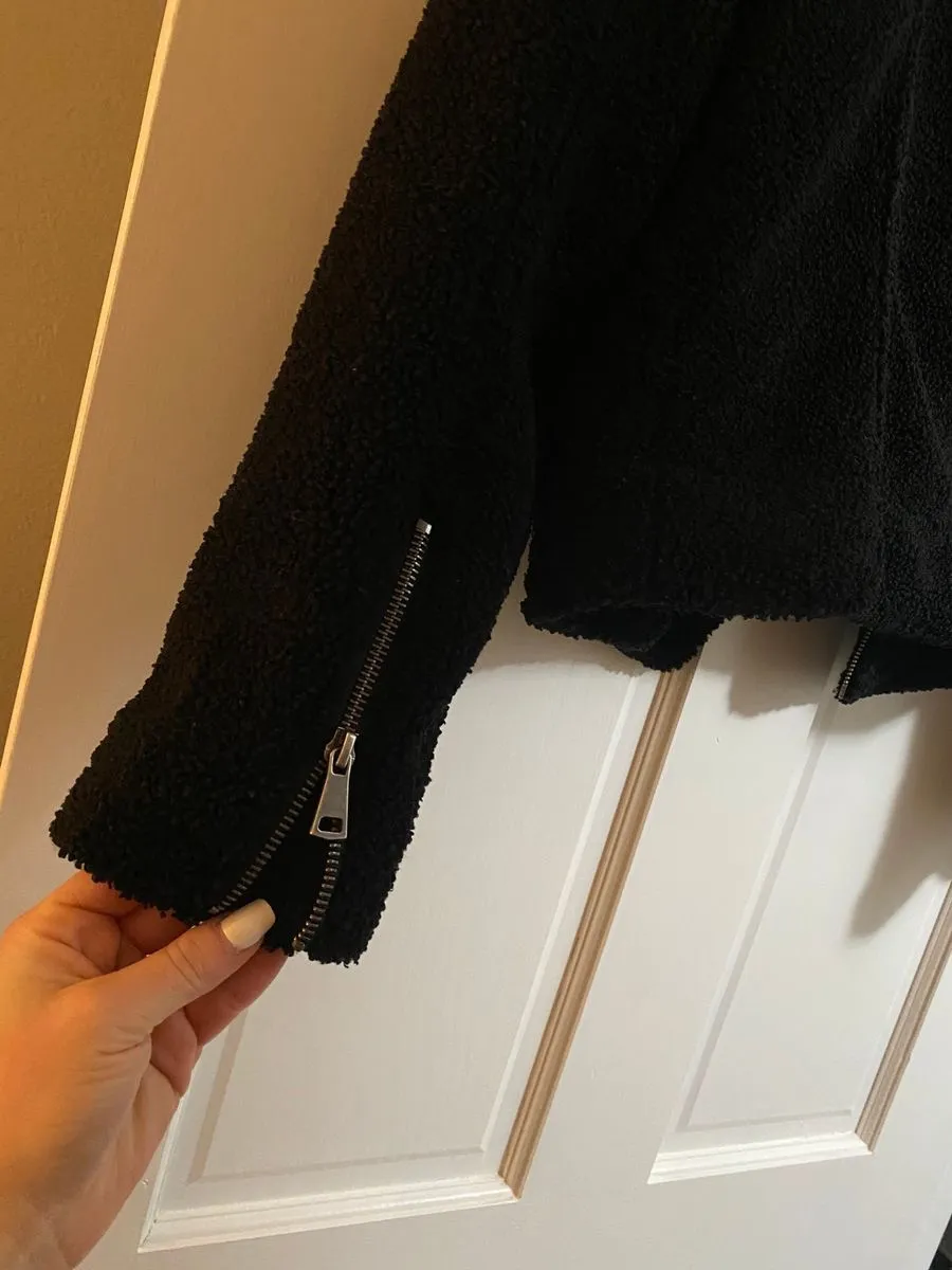 Moto Style Sherpa Jacket - Image 4