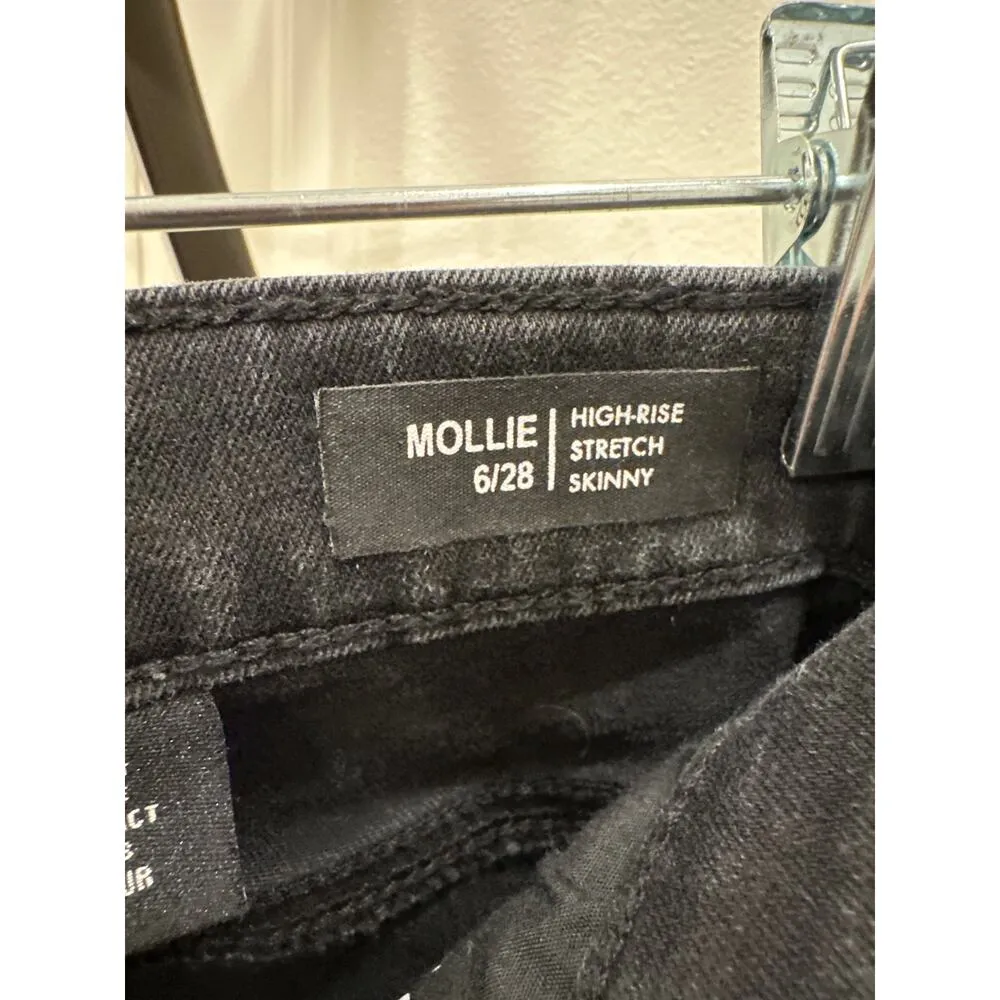 Mollie Women's Size 6 w28 Black High Rise Skinny Jeans - Image 5