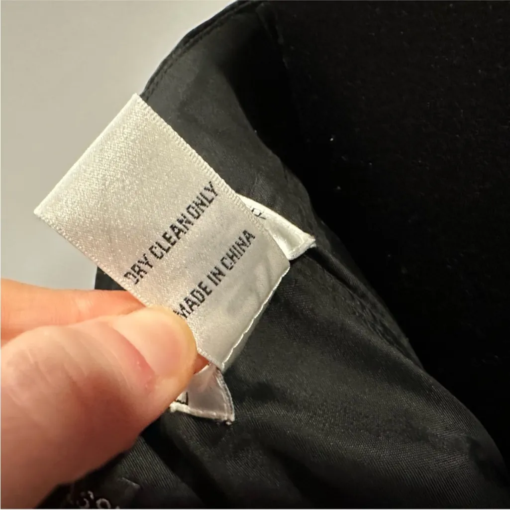 Bill Levkoff Classic Black Strapless Gown White Sash 8 Vintage VTG - Image 6